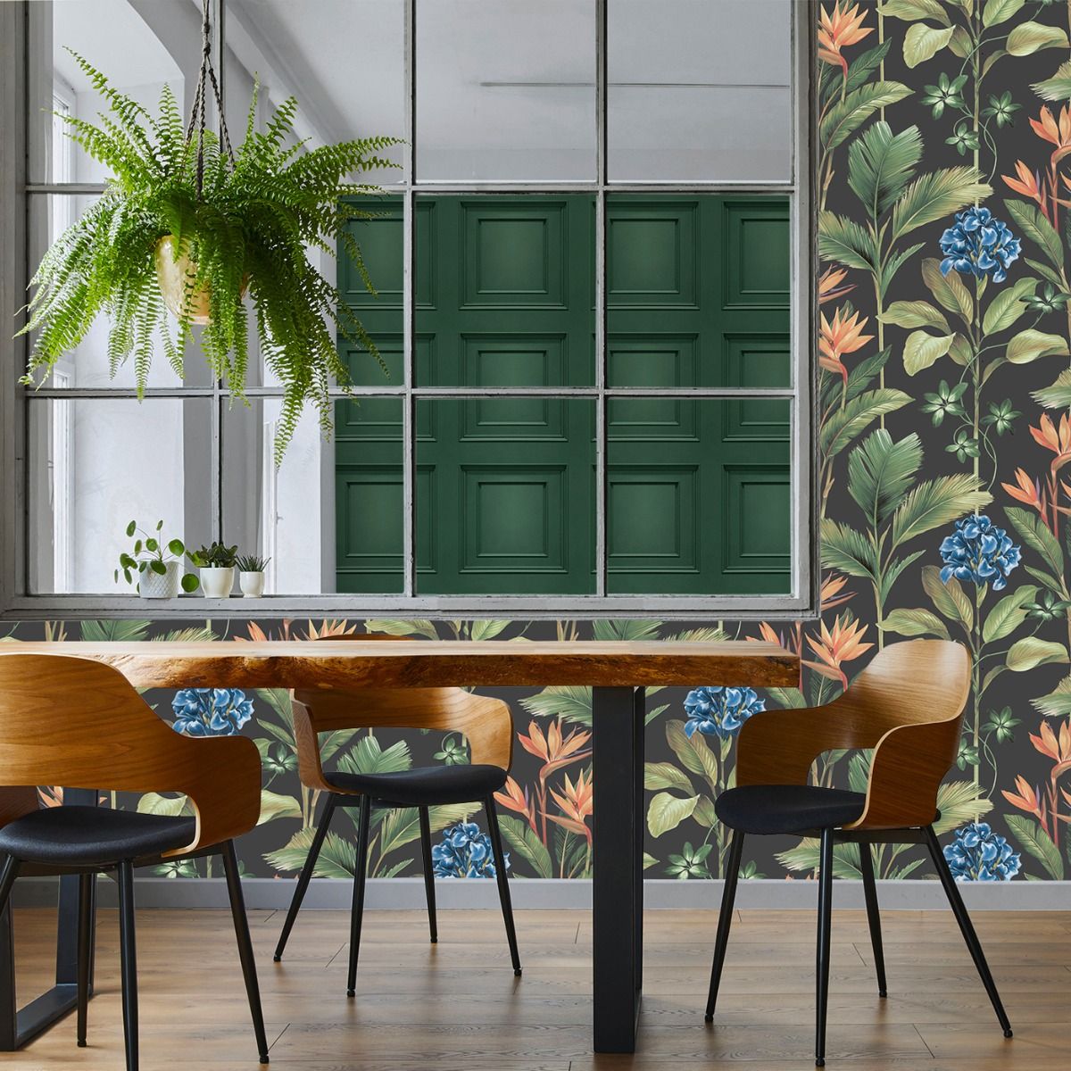 Oliana Panel Wallpaper - Green - Belgravia - 8490 - Premier Wallcovering