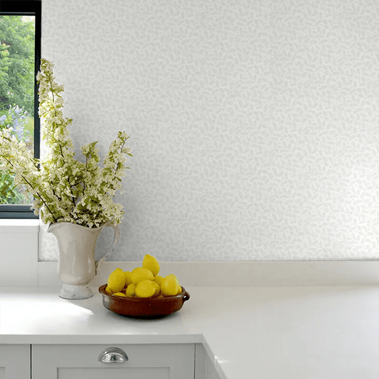 Olof Wallpaper - White - Boråstapeter - 38732 - Premier Wallcovering