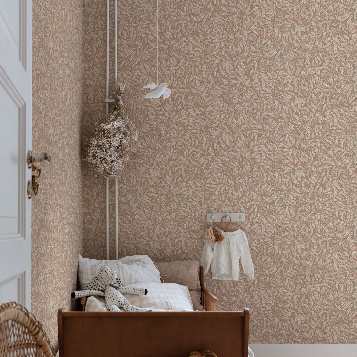 Olof Wallpaper - Terracotta - Sandberg - S10205 - Premier Wallcovering