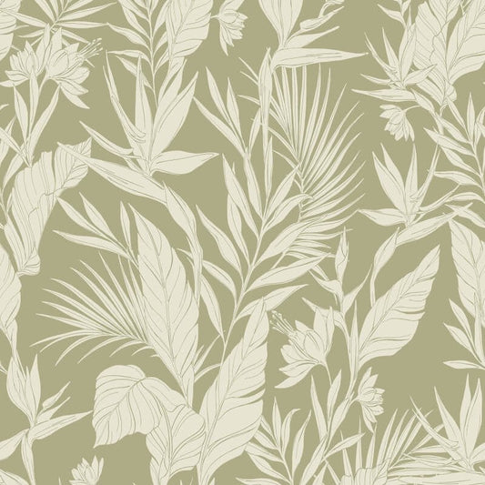 Omaru Lucia Forest Metallic Wallpaper - Green - Grandeco - A71102 - Premier Wallcovering