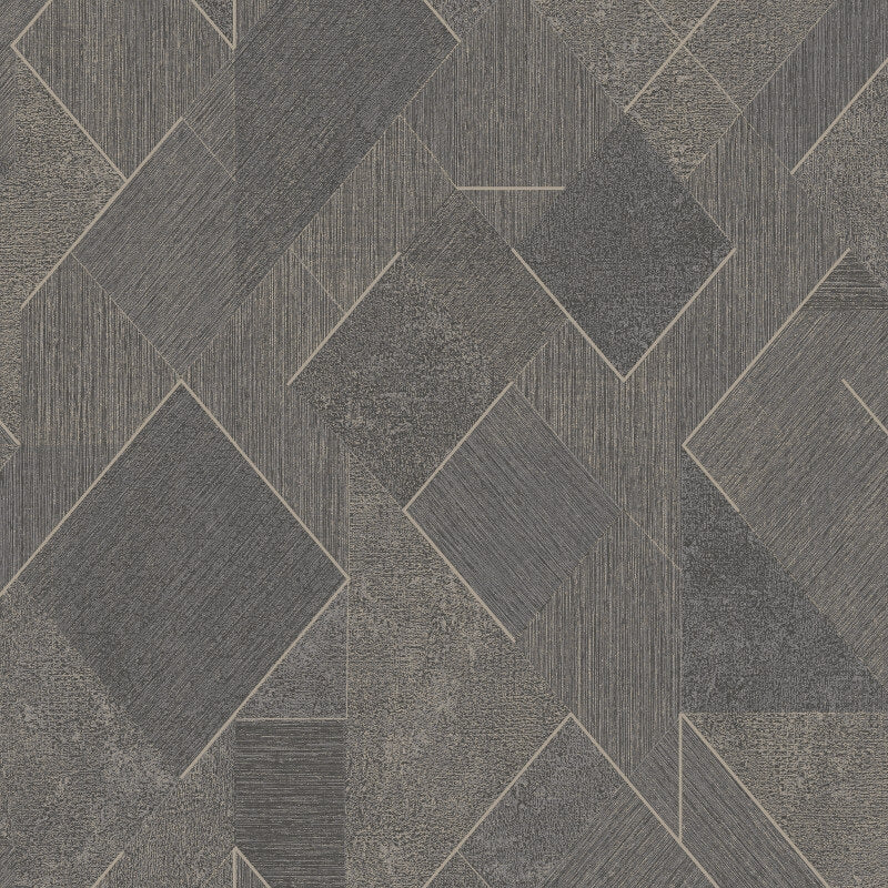 Omaru Morena Geometric Glitter Wallpaper - Black - Grandeco - A72003 - Premier Wallcovering