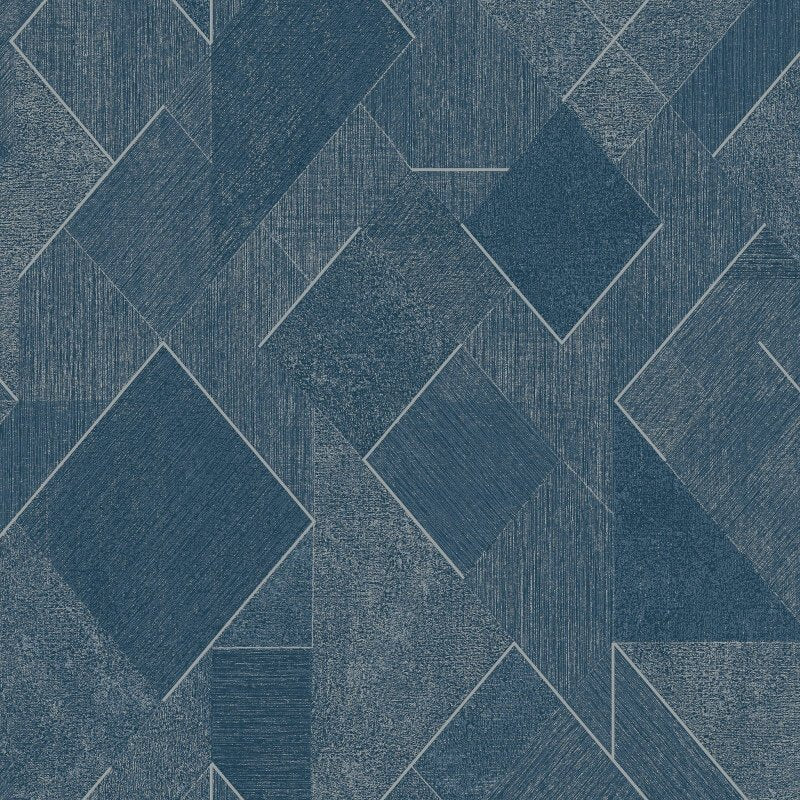 Omaru Morena Geometric Glitter Wallpaper - Navy - Grandeco - A72002 - Premier Wallcovering