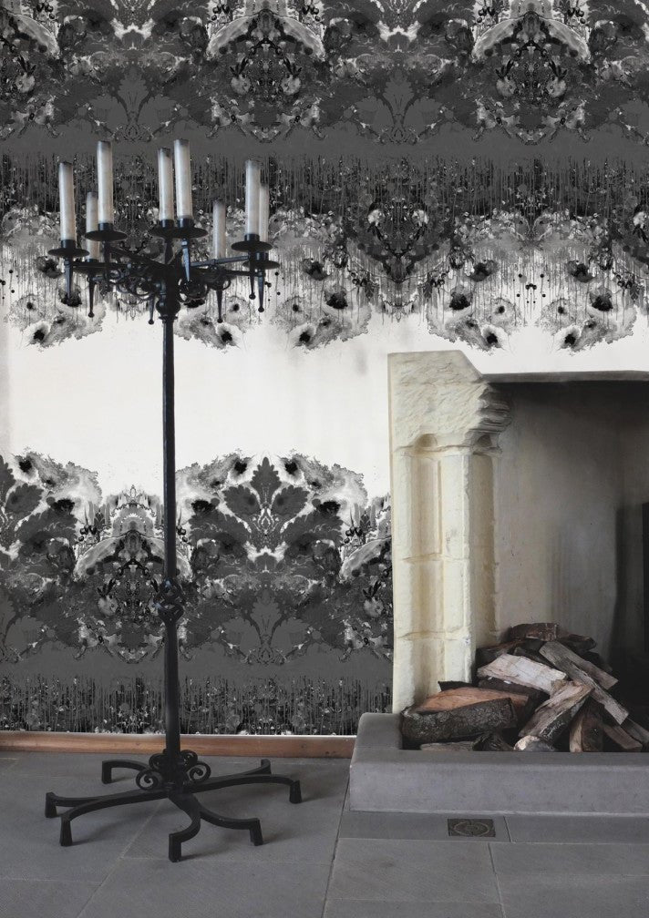 Omni Drips Wallpaper Panels - Grey - Timorous Beasties - ROR/OMD/OBRN/02 - Premier Wallcovering