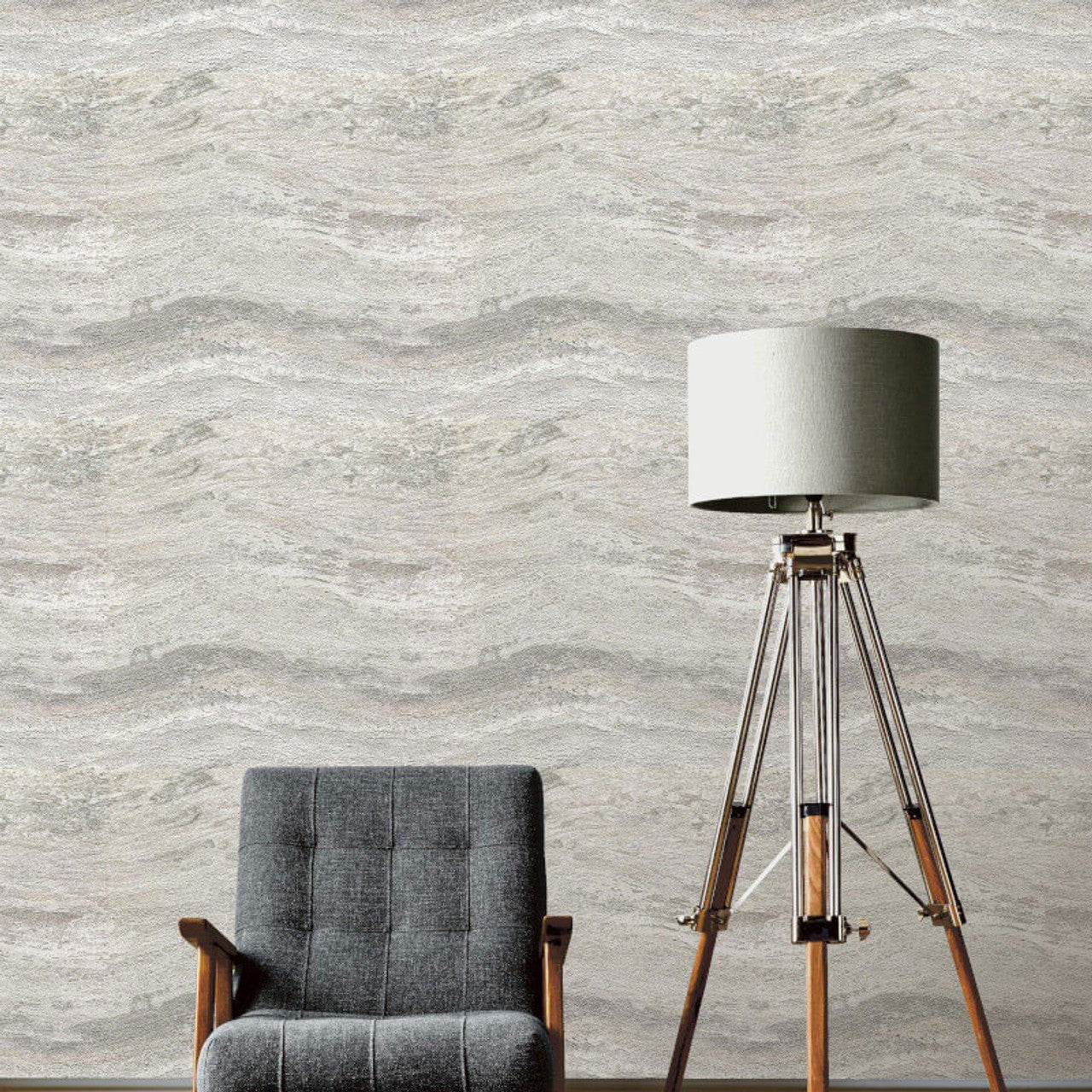 Onyx Avant - Garde Wallpaper - Champagne & White - Rasch - 519211 - Premier Wallcovering