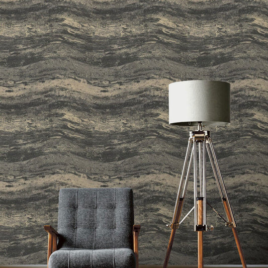 Onyx Avant - Garde Wallpaper - Champagne & White - Rasch - 519211 - Premier Wallcovering
