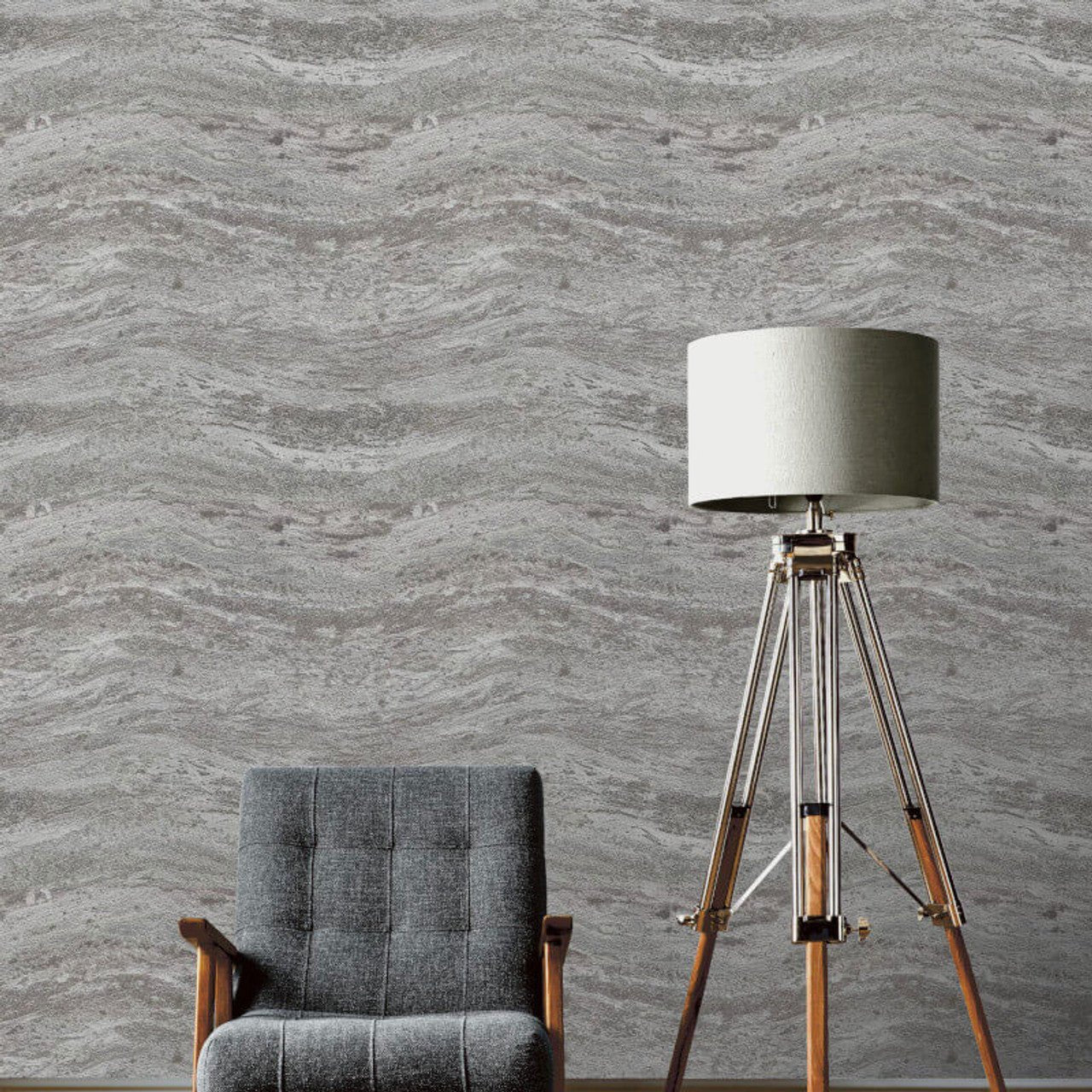 Onyx Avant - Garde Wallpaper - Silver & Grey - Rasch - 519235 - Premier Wallcovering