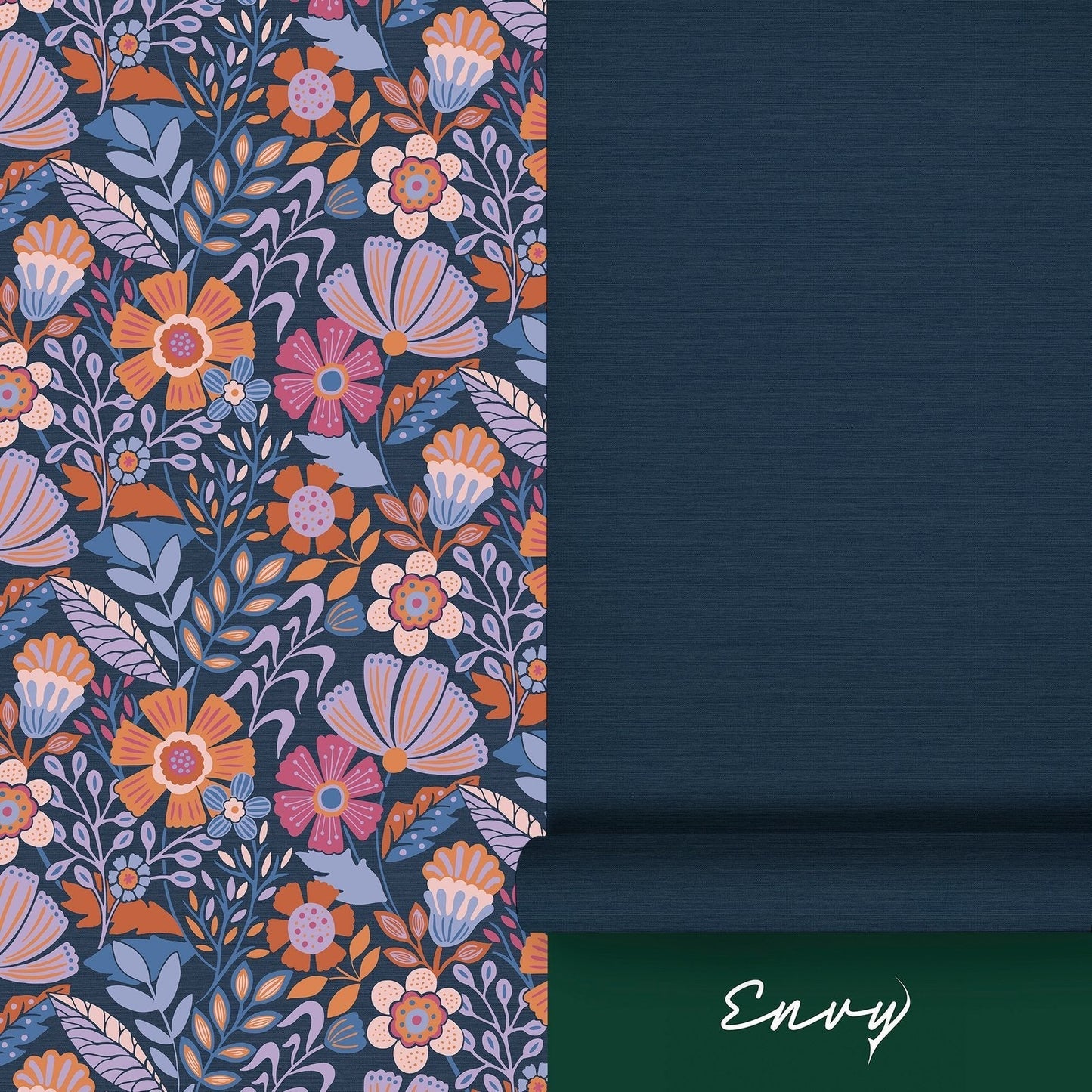Oopsy Daisy Wallpaper - Blue Lilac Tangerine - Envy - 122373 - Premier Wallcovering