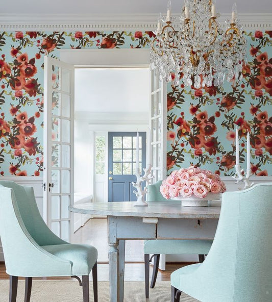 Open Spaces Wallpaper - Blue - Thibaut - T13083 - Premier Wallcovering