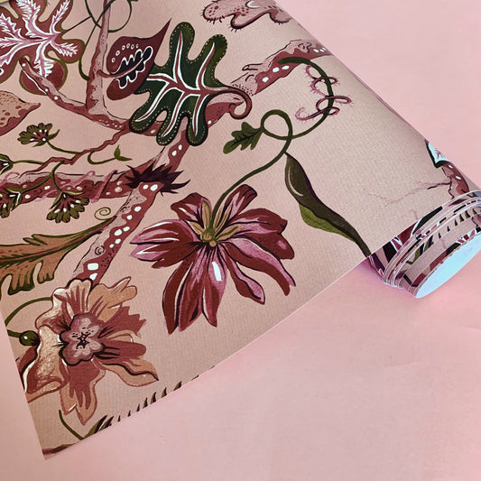 Ophelia Wallpaper - Blush-Pink - Wear The Walls - OPBP894152 - Premier Wallcovering