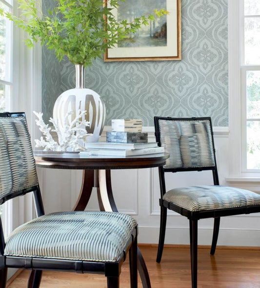 Ophelia Wallpaper - Navy - Thibaut - T2995 - Premier Wallcovering