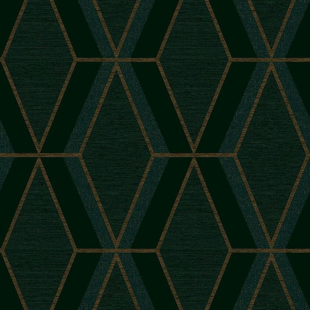 Optical Triangle Wallpaper - Green - Next - 118284 - Premier Wallcovering