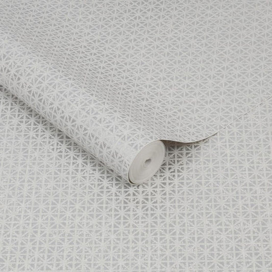 Optical Wallpaper - Silver - Superfresco Easy - 104120 - Premier Wallcovering