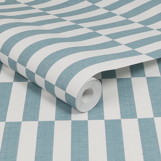 Optimism Stripe Wallpaper - Blue - Next - 121203 - Premier Wallcovering