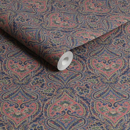 Opulent Paisley Wallpaper - Navy - Joules - 128953 - Premier Wallcovering