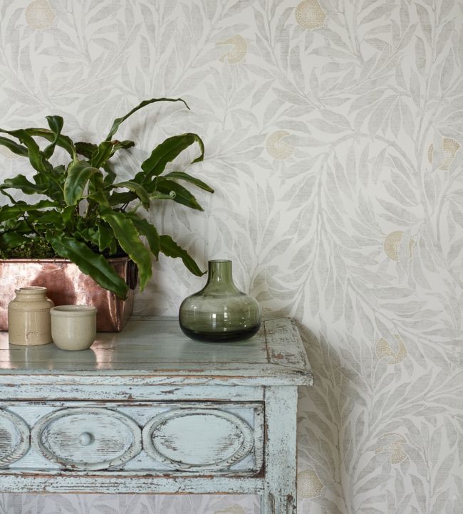 Orange Tree Wallpaper - Oyster - DDAM216401 - Sanderson - Premier Wallcovering