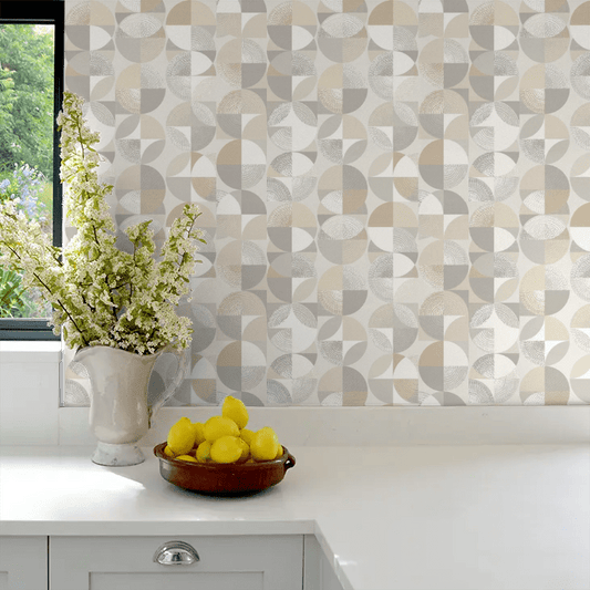 Orb Wallpaper - Fossil - Ohpopsi - LBK50115W - Premier Wallcovering