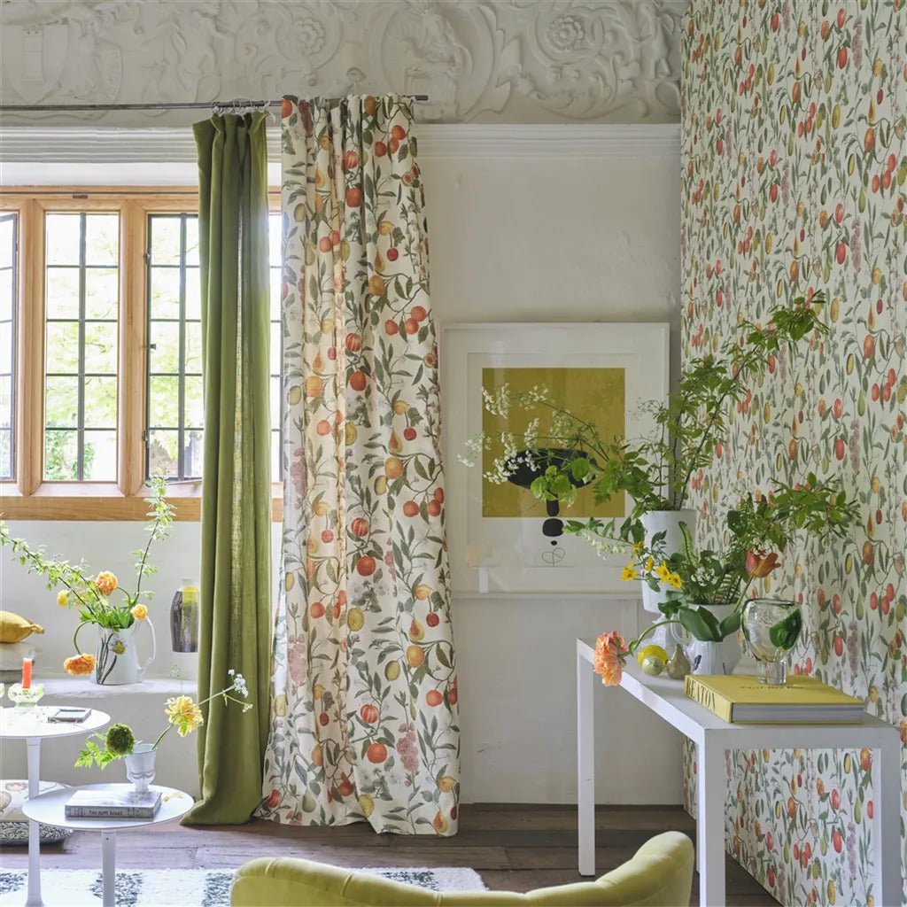 Orchard Fruits Wallpaper - Parchment - John Derian - PJD6018/01 - Premier Wallcovering
