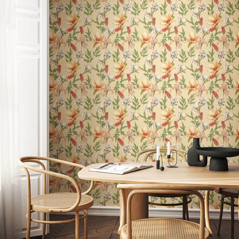 Orchid Bloom Wallpaper - Amber - Hoopla Walls - HWA1180W - Premier Wallcovering