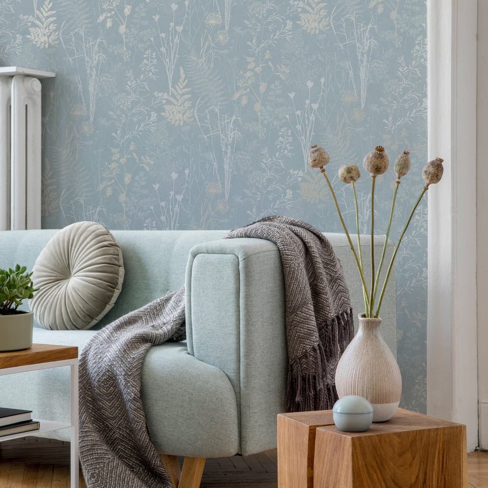 Organics Wallpaper - Duck Egg - Superfresco Easy - 120715 - Premier Wallcovering