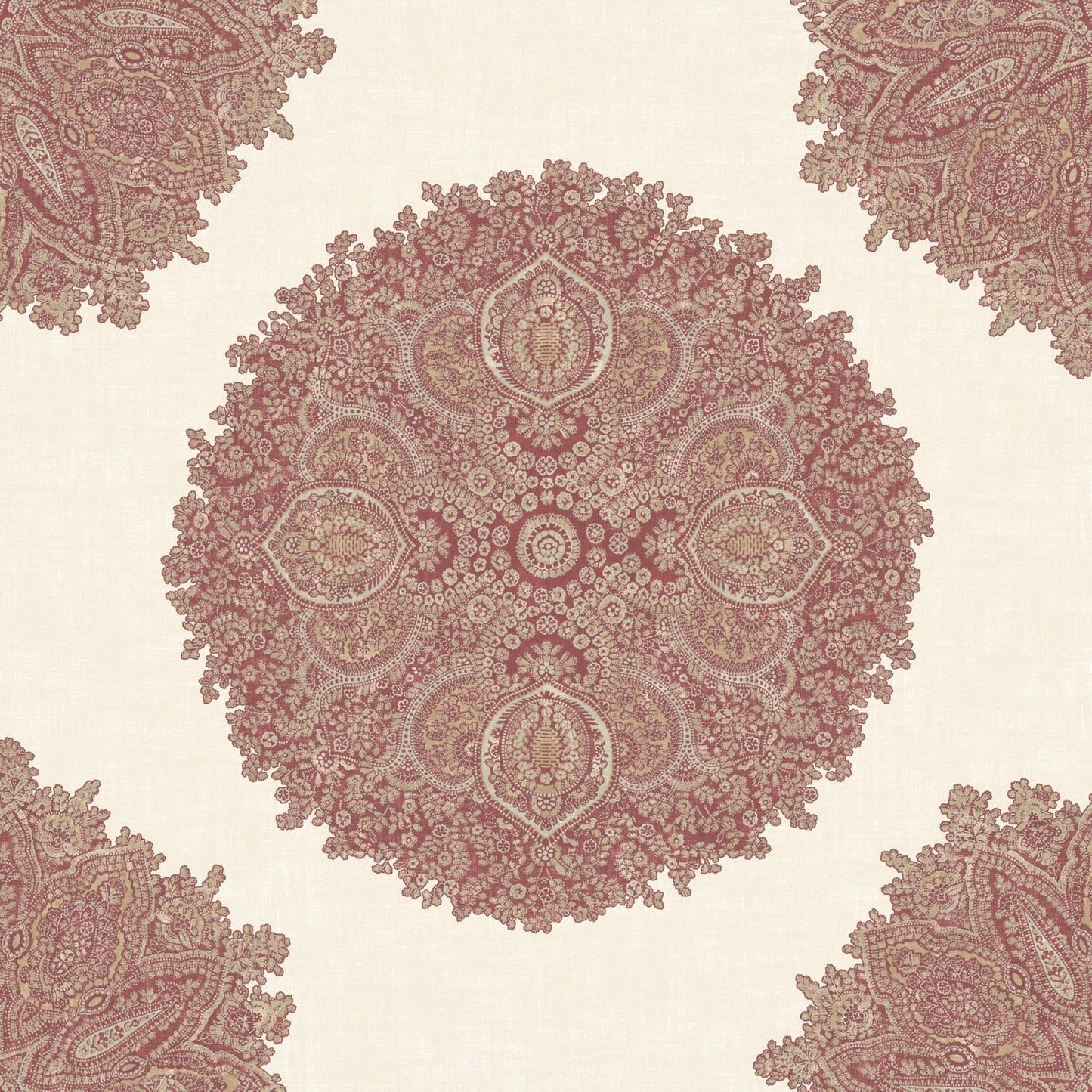 Orissa Wallpaper - Scarlet - Warner House - Premier Wallcovering