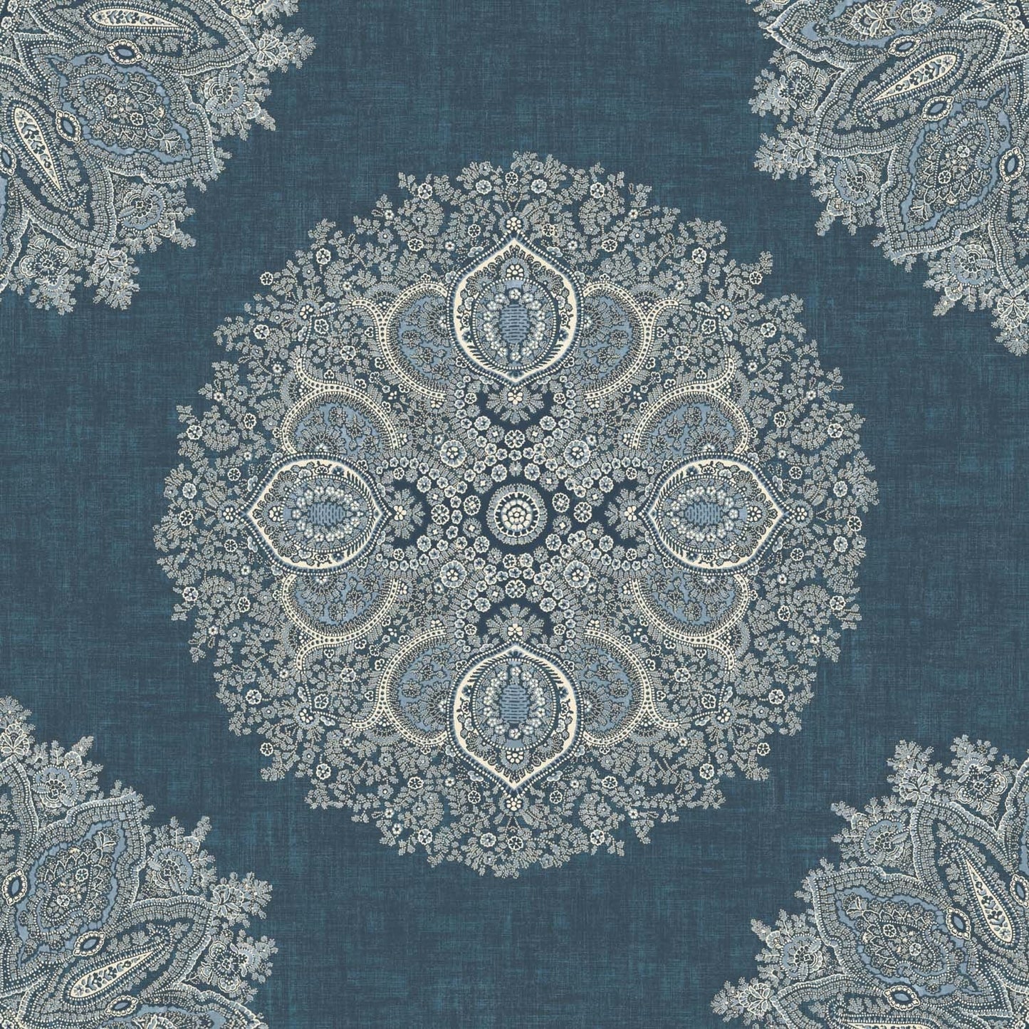 Orissa Wallpaper - Indigo - Warner House - Premier Wallcovering