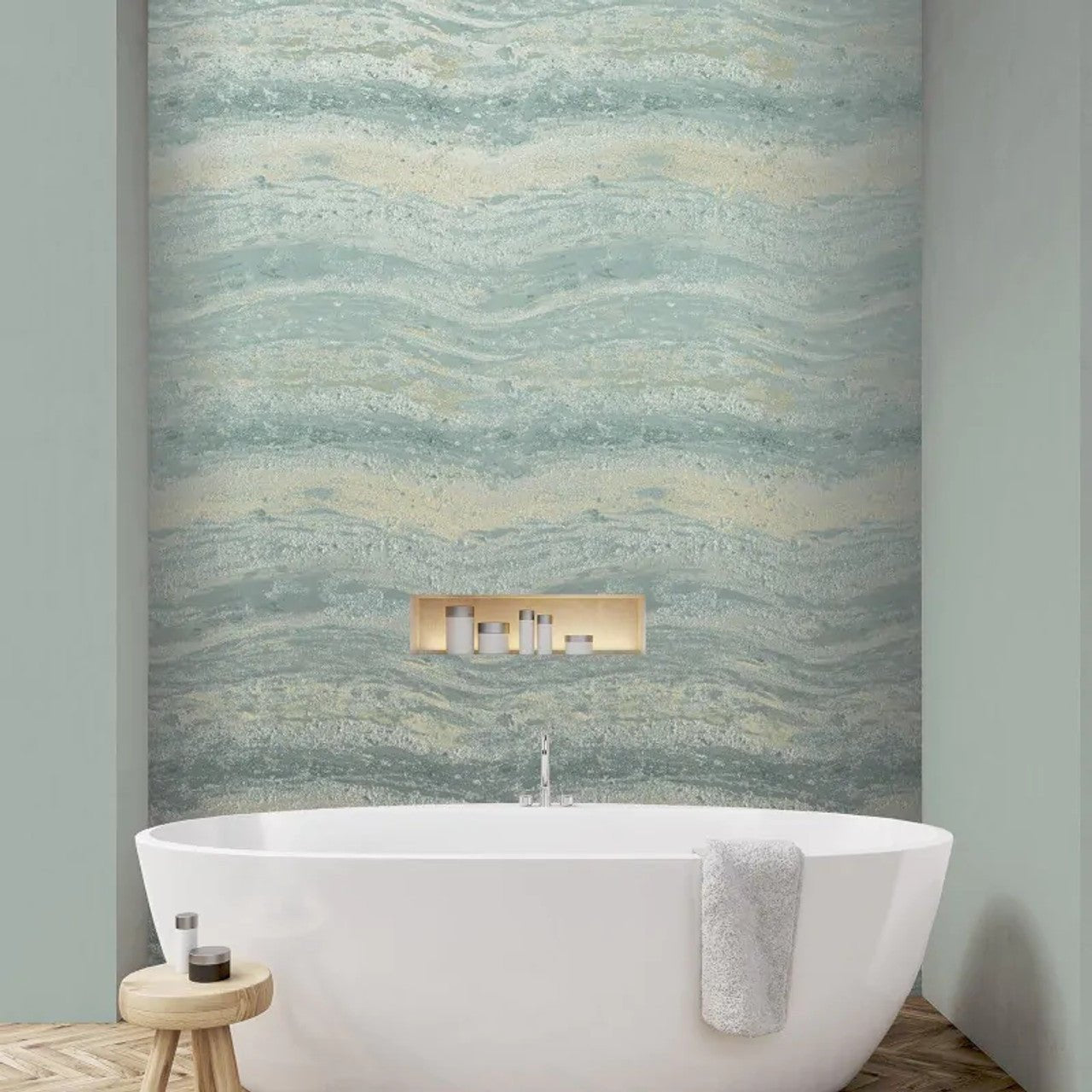 Orvieto Onyx Avant - Garde Wallpaper - Green - Rasch - 544466 - Premier Wallcovering