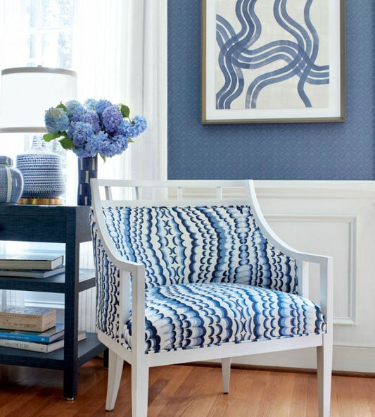 Oslo Chevron Wallpaper - Black - Thibaut - T2989 - Premier Wallcovering