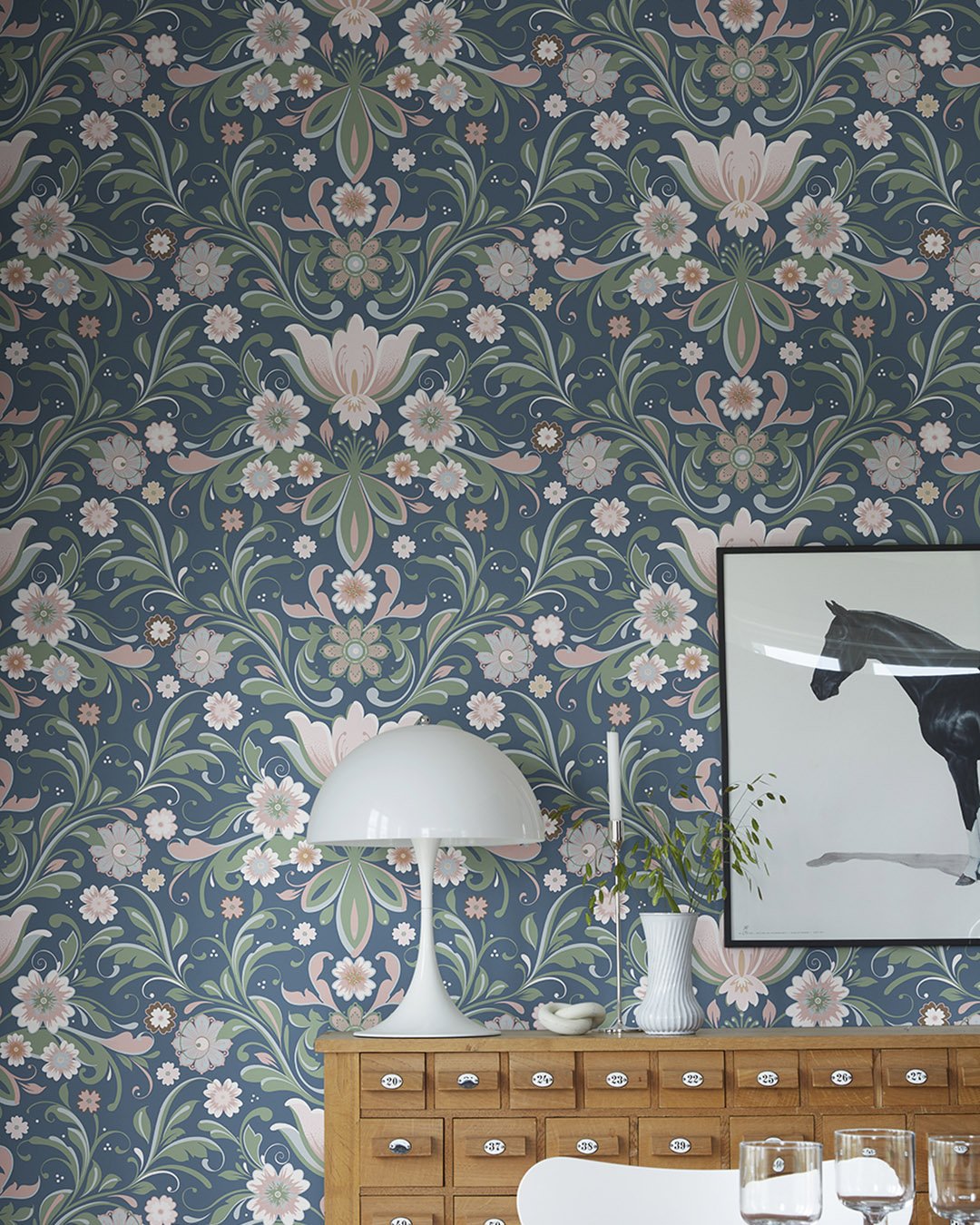 Östanskär Wallpaper - Dark Blue - Midbec - 24114 - Premier Wallcovering