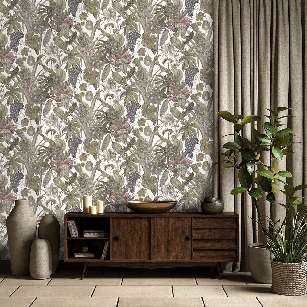 Osterley Wallpaper - Raisin - Timothy Wilman - TW2462 - Premier Wallcovering