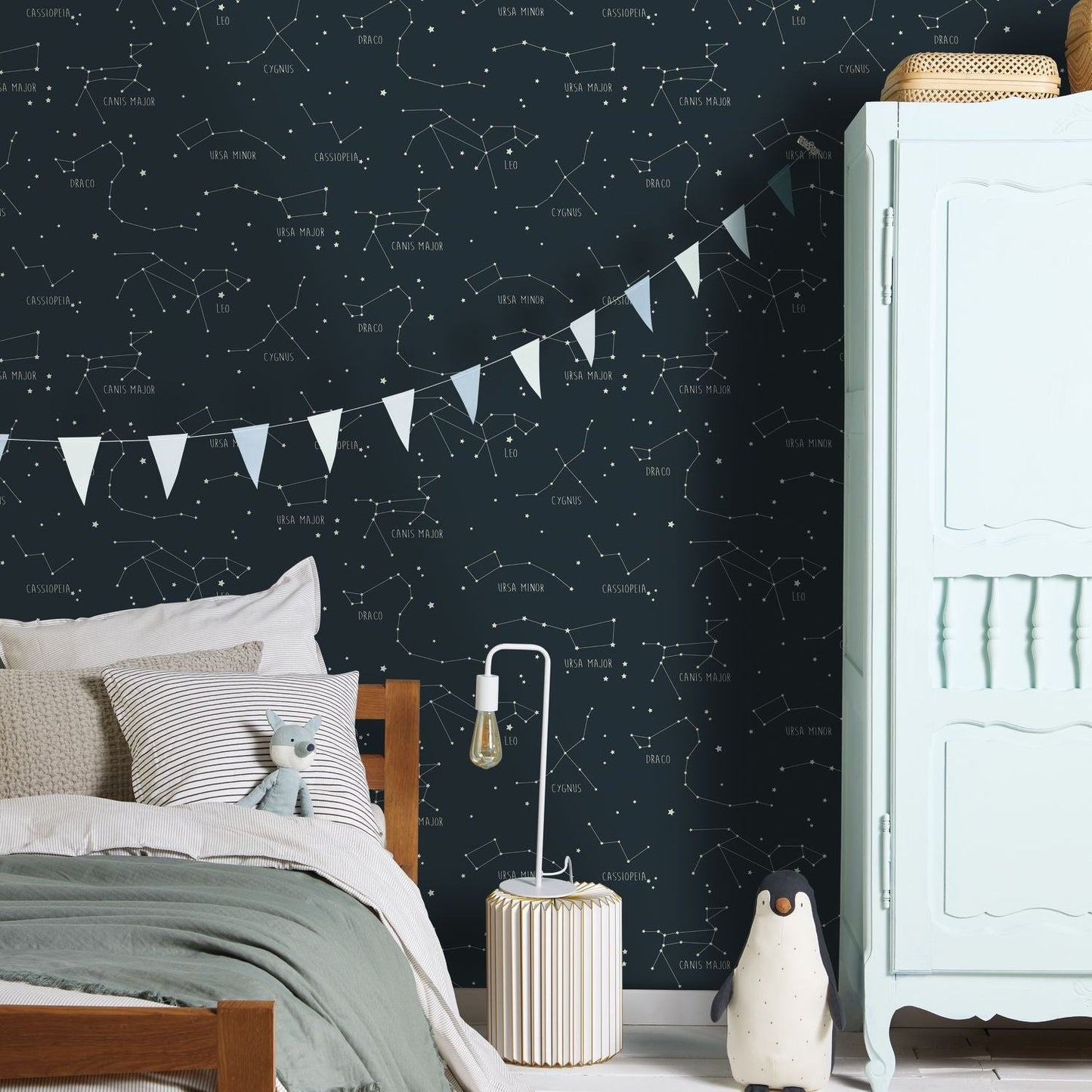 Our Planet Constellations Wallpaper - Bleu Nuit - Caselio - 101916918 - Premier Wallcovering