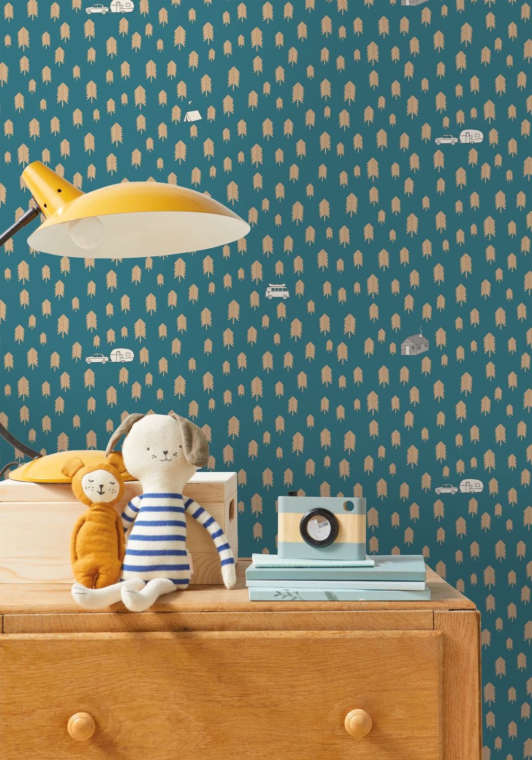 Our Planet Summer Camp Wallpaper - Bleu Jean - Caselio - 101976029 - Premier Wallcovering