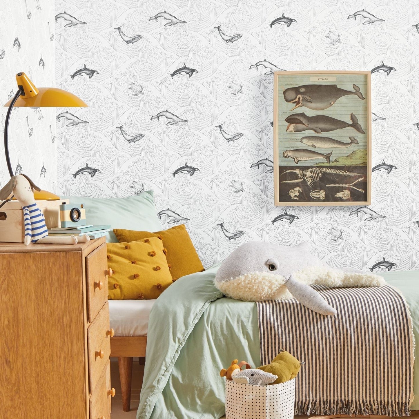 Our Planet Under The Sea Wallpaper - Noir Et Blanc - Caselio - 102019902 - Premier Wallcovering