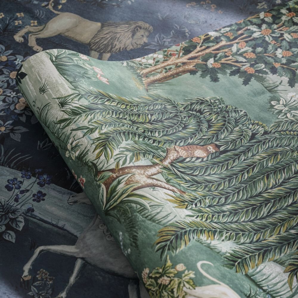 Owl & Willow Wallpaper Mural - Sage / Clay - 217405 - Morris Wallpaper WD - Premier Wallcovering