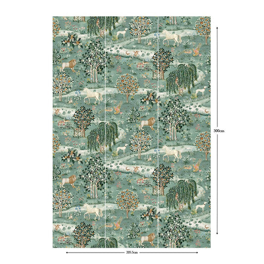 Owl & Willow Wallpaper Mural - Sage / Clay - 217405 - Morris Wallpaper WD - Premier Wallcovering