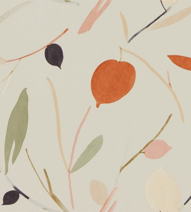 Oxalis Wallpaper - Spice / Raffia - NZAW111996 - Scion - Premier Wallcovering