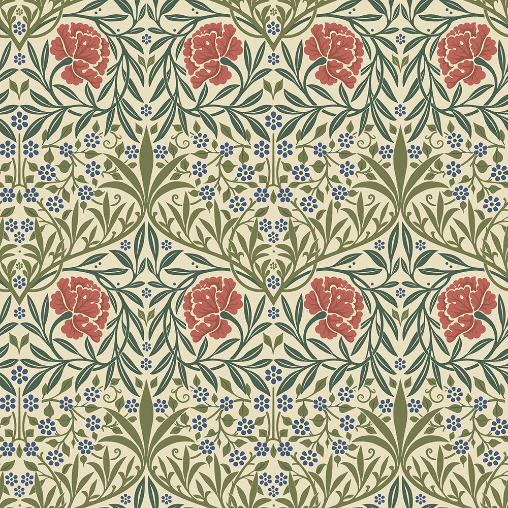 Oxford Union Wallpaper - Red / Green - Midbec - 82043 - Premier Wallcovering