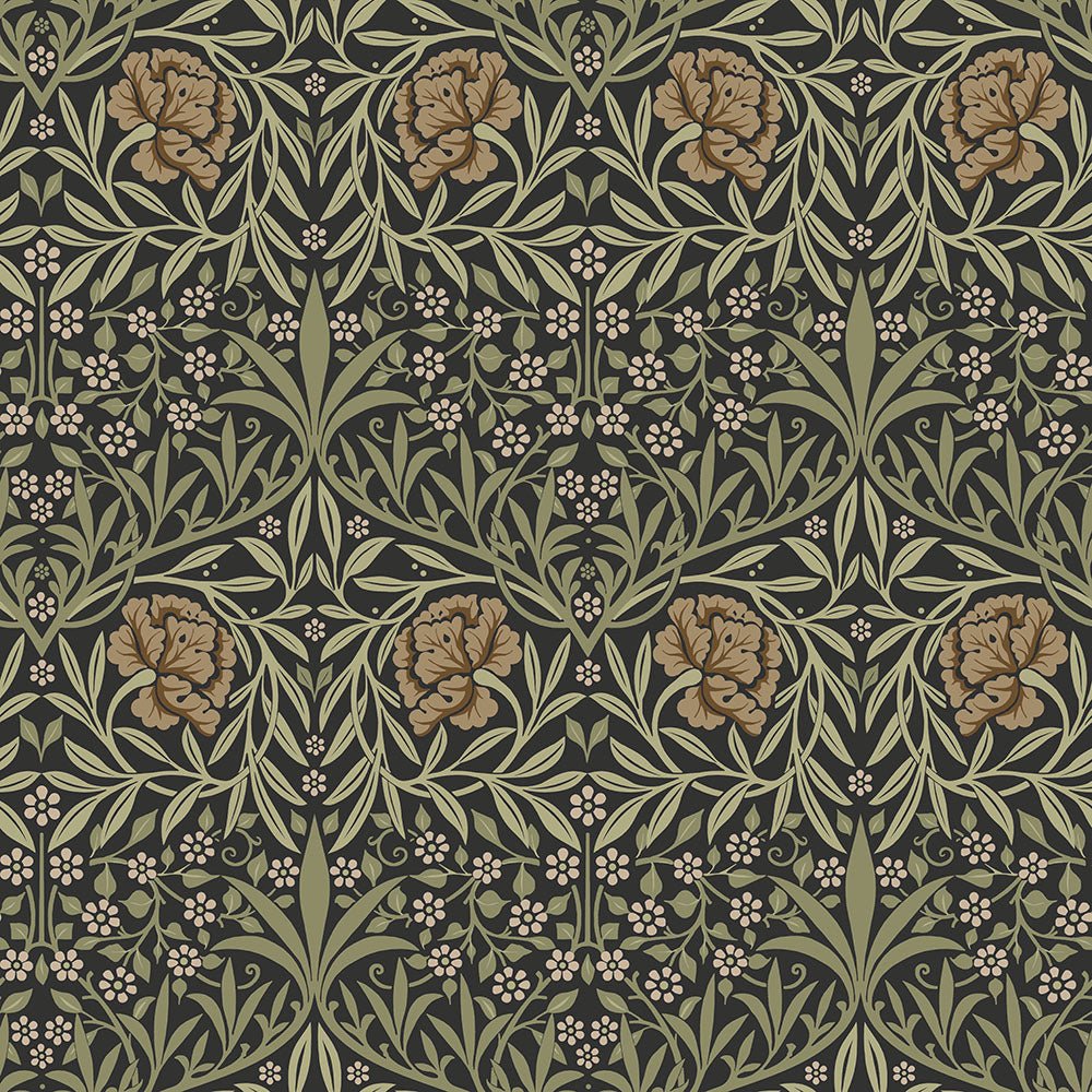 Oxford Union Wallpaper - Black / Green - Midbec - 82048 - Premier Wallcovering