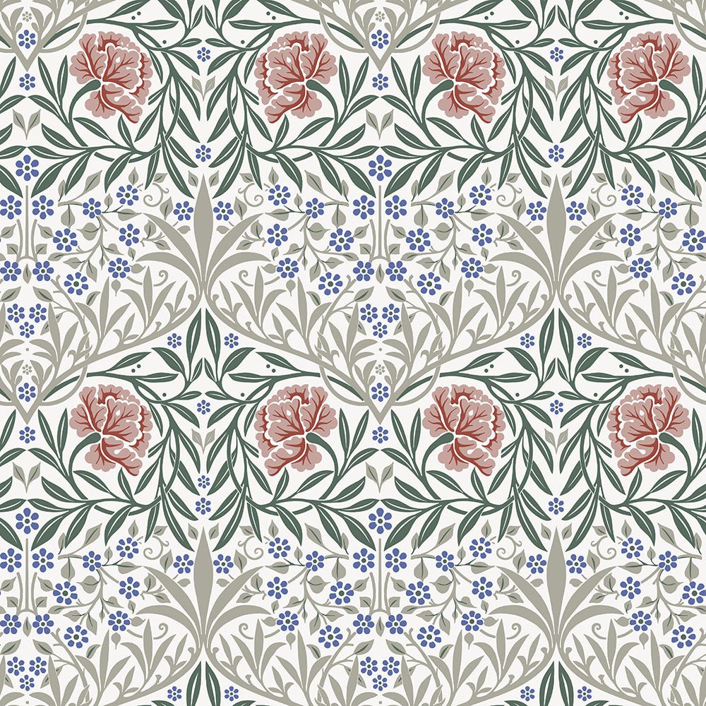 Oxford Union Wallpaper - Pink / Green - Midbec - 82044 - Premier Wallcovering