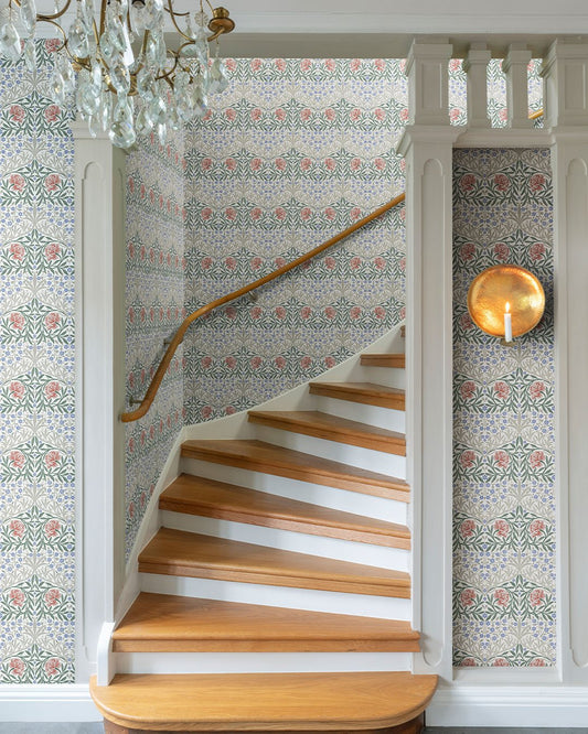 Oxford Union Wallpaper - Pink / Green - Midbec - 82044 - Premier Wallcovering