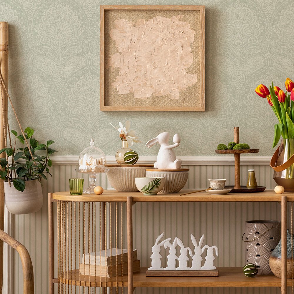 Oxford Wallpaper - Sage - Timothy Wilman - TW2467 - Premier Wallcovering