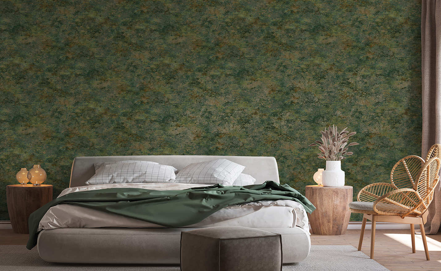 Ozbek Wallpaper - Emerald Green - Holden Décor - 65904 - Premier Wallcovering