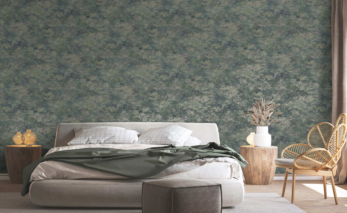 Ozbek Wallpaper - Teal/Navy - Holden Décor - 65901 - Premier Wallcovering