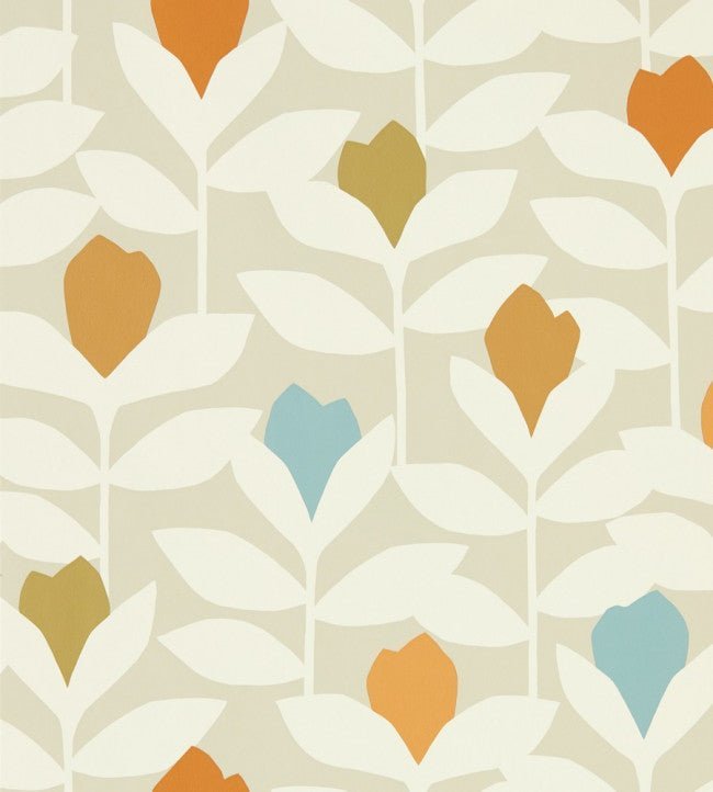 Padukka Wallpaper - Tangerine - NESW112216 - Scion - Premier Wallcovering