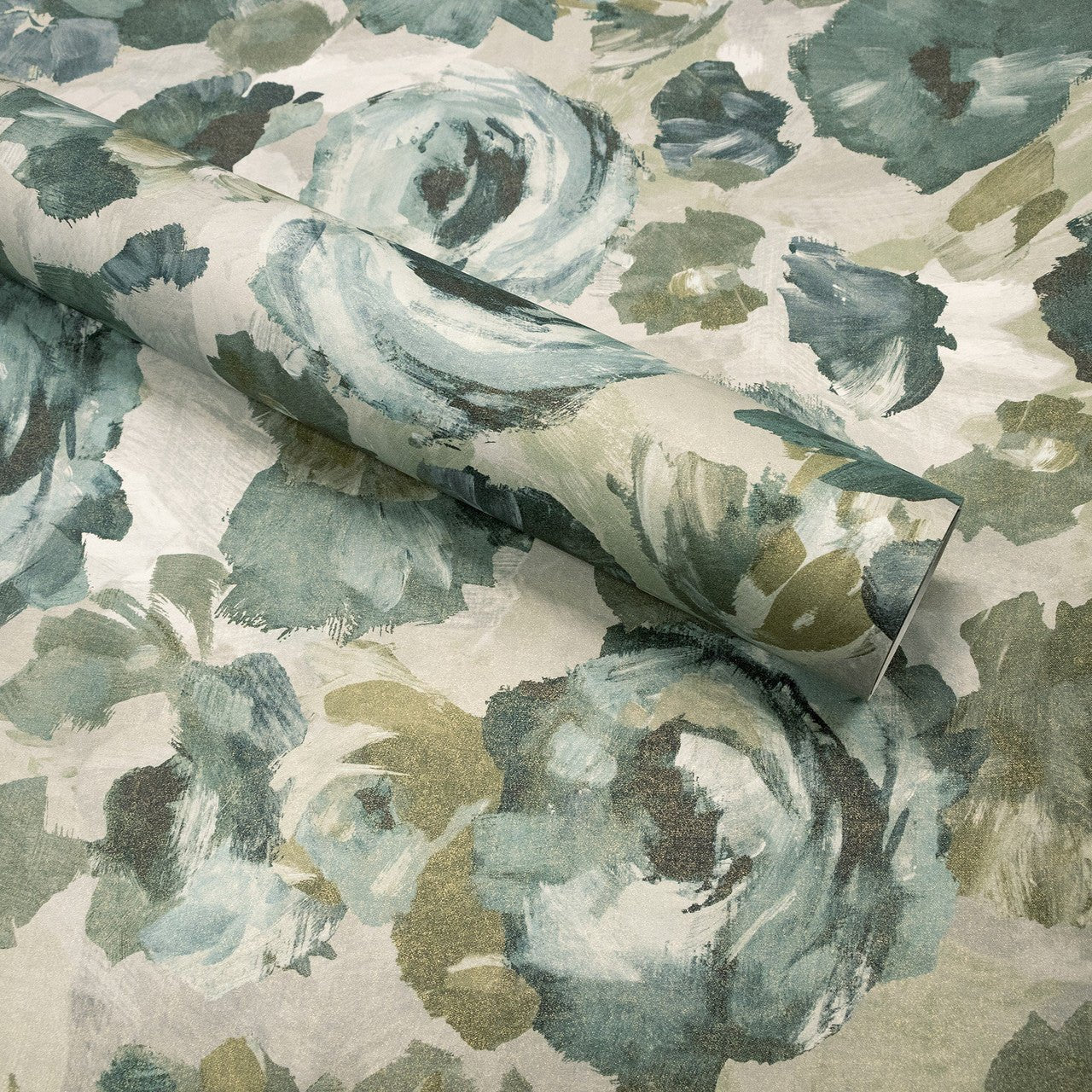 Paeonia Julie Feels Home Wallpaper - Smaragd Grey - Hohenberger - 26982 - Premier Wallcovering