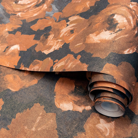 Paeonia Julie Feels Home Wallpaper - Heat Basalt - Hohenberger - 26900 - Premier Wallcovering