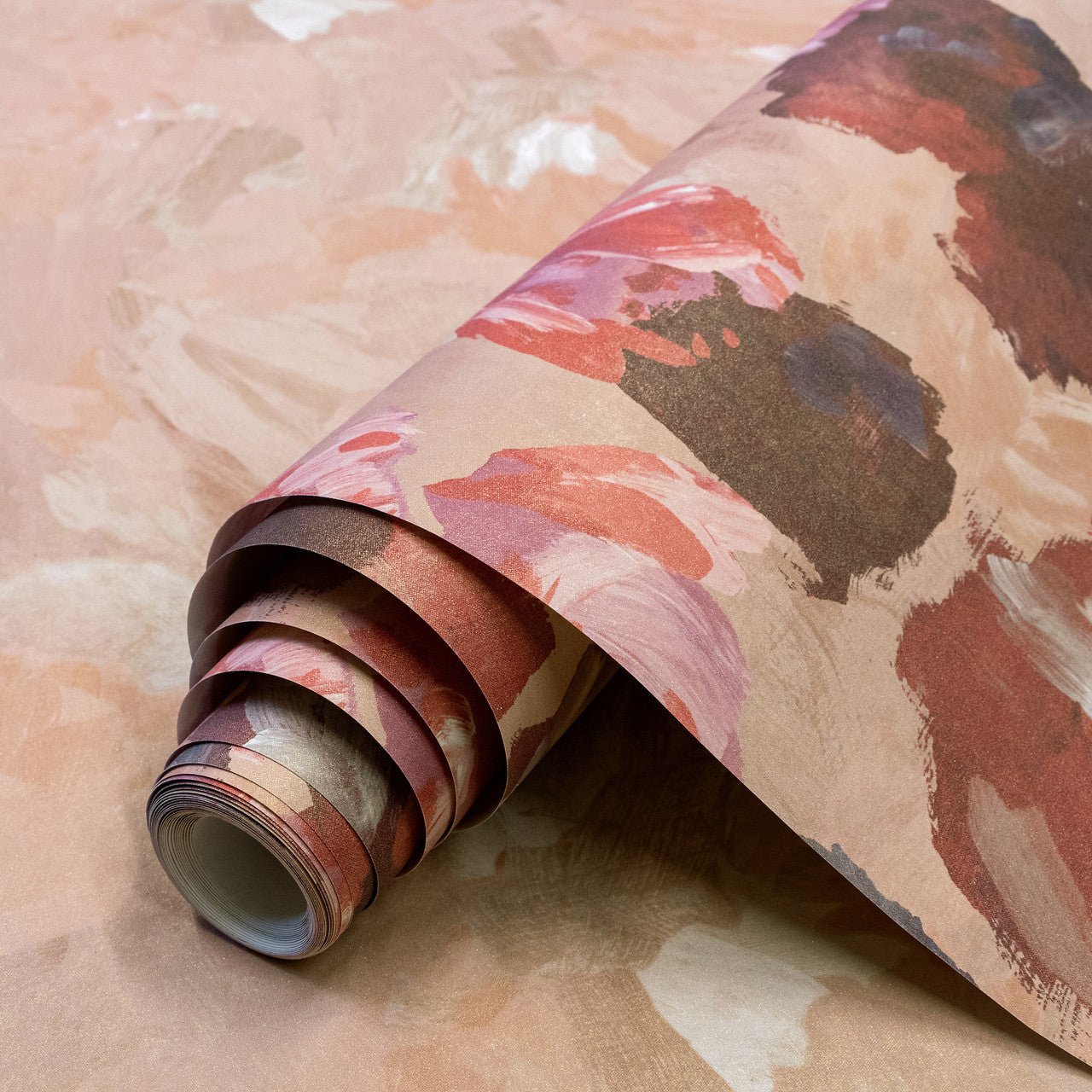 Paeonia Twin Julie Feels Home Wall Mural - Mulberry Blush - Hohenberger - 26960 - Premier Wallcovering
