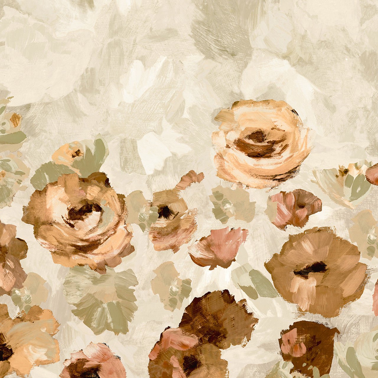 Paeonia Twin Julie Feels Home Wall Mural - Mandarine Beige - Hohenberger - 26957 - Premier Wallcovering