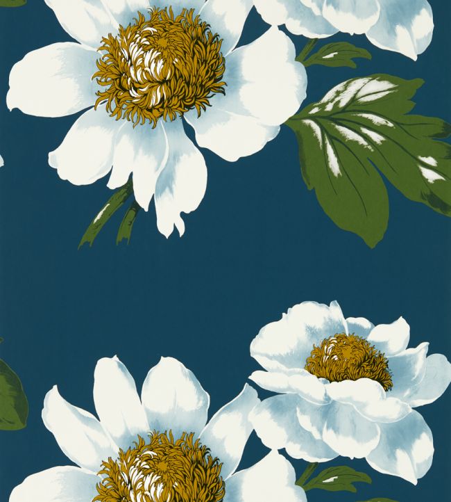 Paeonia Wallpaper - Azurite/Meadow/Nectar - HQN2112842 - Harlequin - Premier Wallcovering