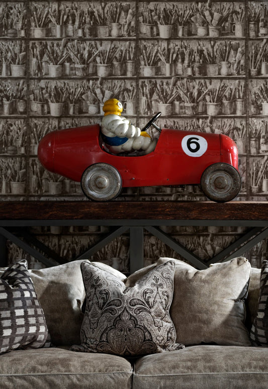 Paintbox Wallpaper - Charcoal - Andrew Martin - ATTPABXCHA - Premier Wallcovering