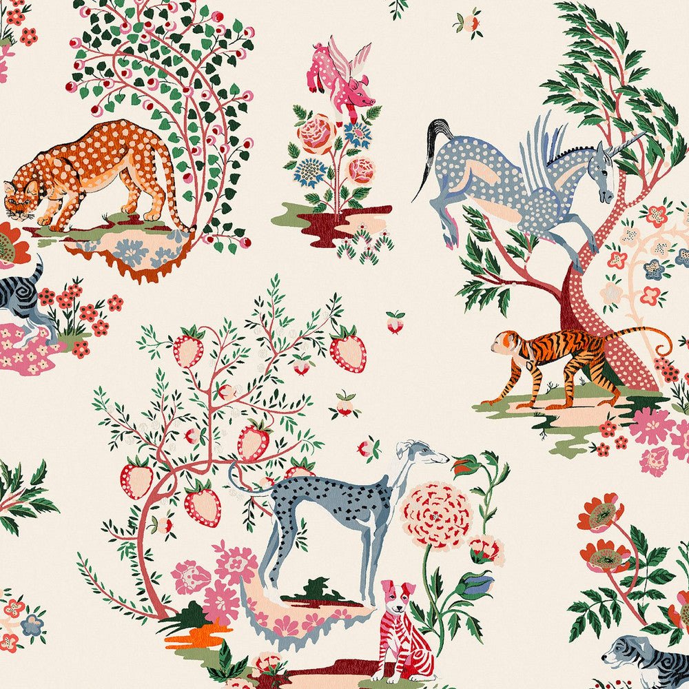 Painted Kingdom Wallpaper - Natural - 125527 - Cath Kidston - Premier Wallcovering
